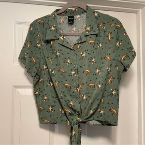 BoxLunch Disney Winnie the Pooh tie front top